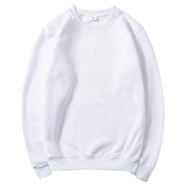 vdgthytj Chandail à Col Rond pour Homme à Manches Longues, Basique, Couleur Unie, Chandails d'Automne en Molleton, Décontracté, Ample, Chandail à Enfiler