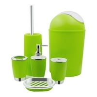 Green Bathroom Accessories 6 Piece Plastic Bathroom Accessory Set Luxury Bath Accessories Lotion Dispenser Toothbrush Holder