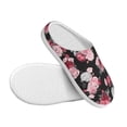 thumbnail image 3 of Lsque Rose Flowers Pattern Womens Comfort Cotton on Scuff With Memory Foam and Anti-skid Sole Slipper-46/47, 3 of 7