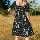 thumbnail image 5 of Curiosidades: B Vestido Negro Manga Corta Vestido de noche Vestido de noche mujer Vestidos, 5 of 7