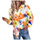 thumbnail image 1 of Blusa de manga larga recreativa con botones y estampado de flores para mujer Fridja  bvmnju7237, 1 of 5