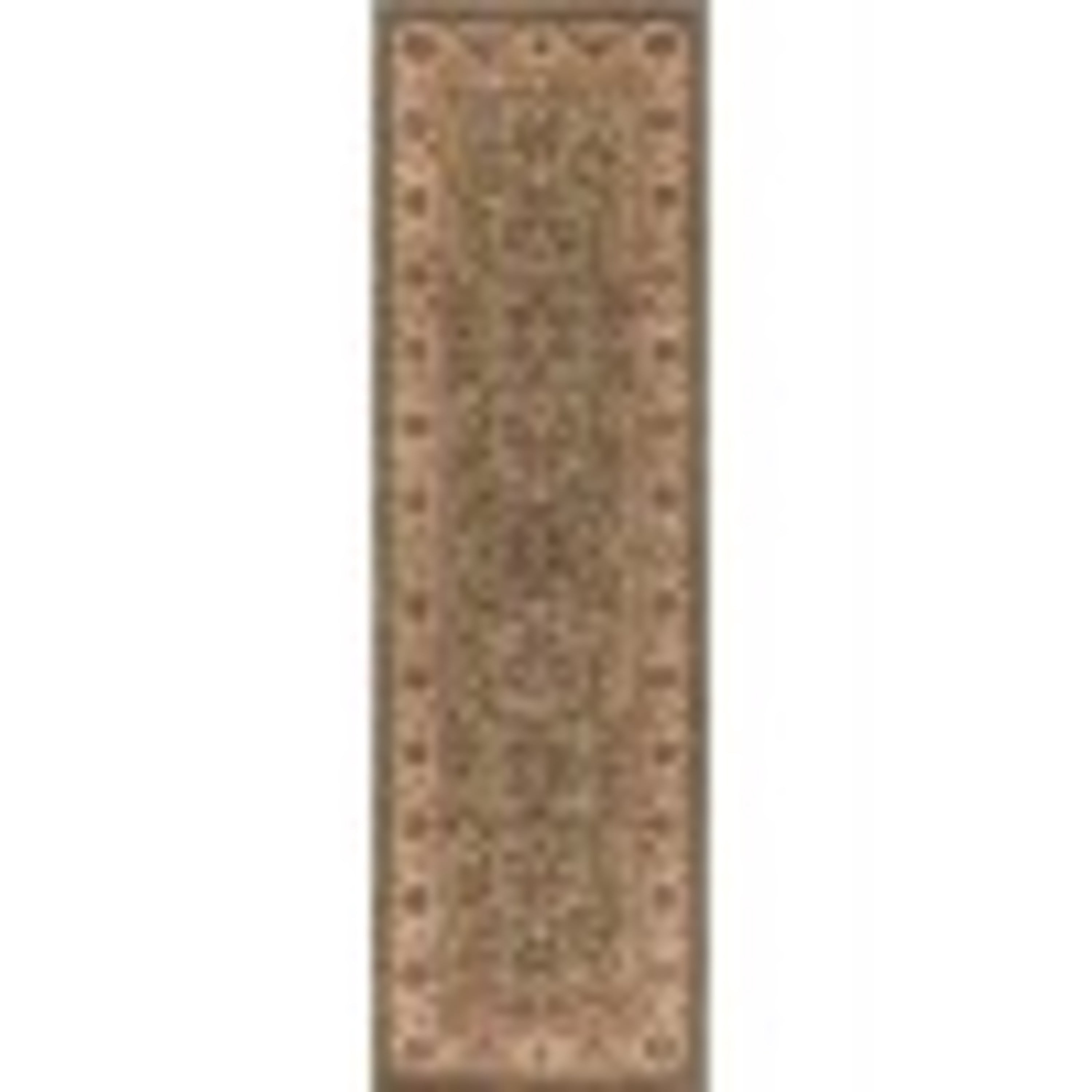 Traditional 2x10 Area Rug (2'3'' x 10') Border Green, Beige Indoor Runner Easy to Clean