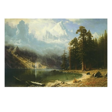 Mountain Paintings For Sale Mount Corcoran Fine Art Mountain Lake Traditional Painting Print Wall Art By Albert Bierstadt ()