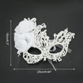 thumbnail image 2 of Unique Bargains 1 Pc Rose Phoenixs Party Mask White Lace, 2 of 5
