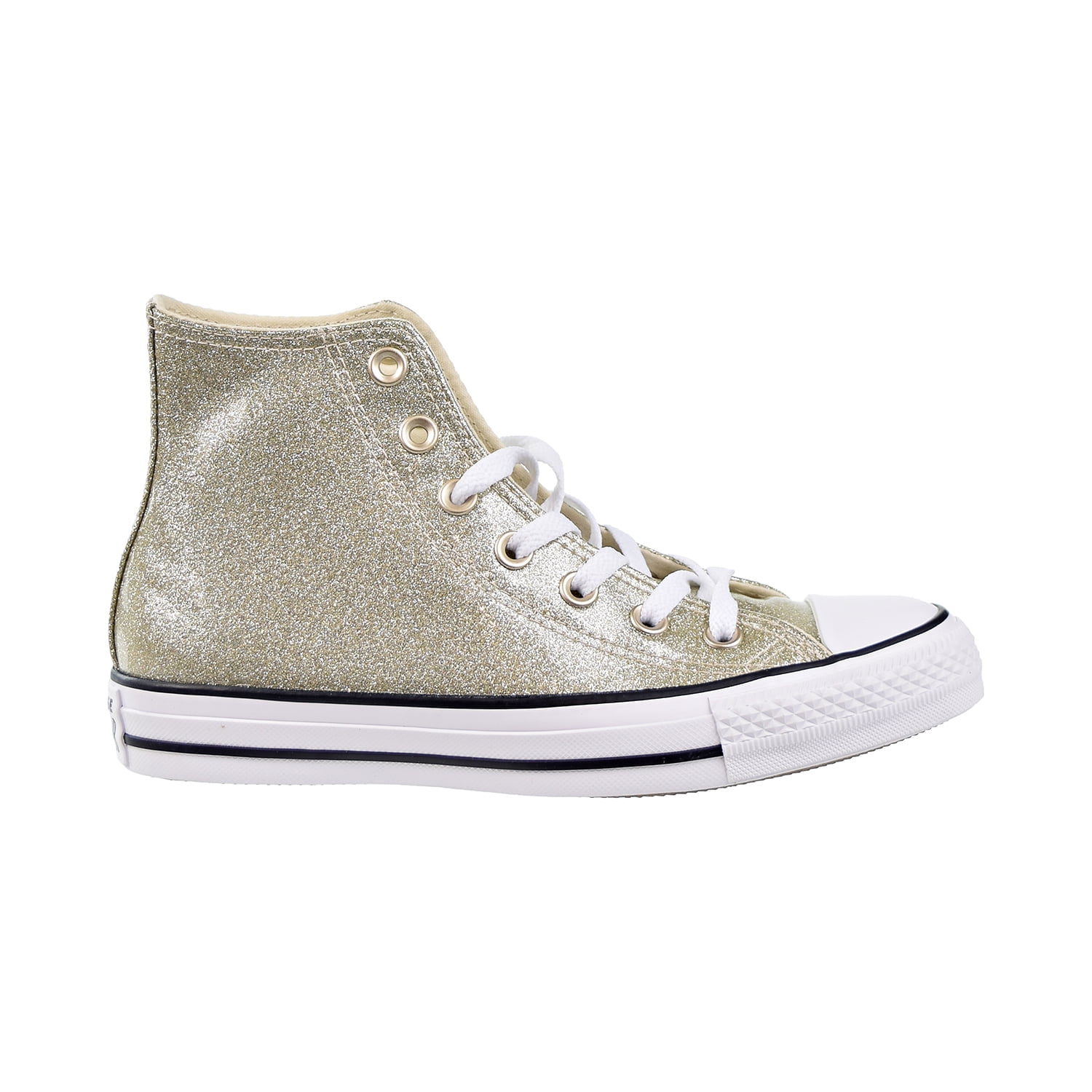 converse gold and white