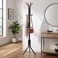 thumbnail image 6 of HONEIER Coat Rack, 68.9" Metal Coat Rack Stand with 12 Hooks Standing Coat Rack for Entryway Bedroom Living Room, Black, 6 of 10