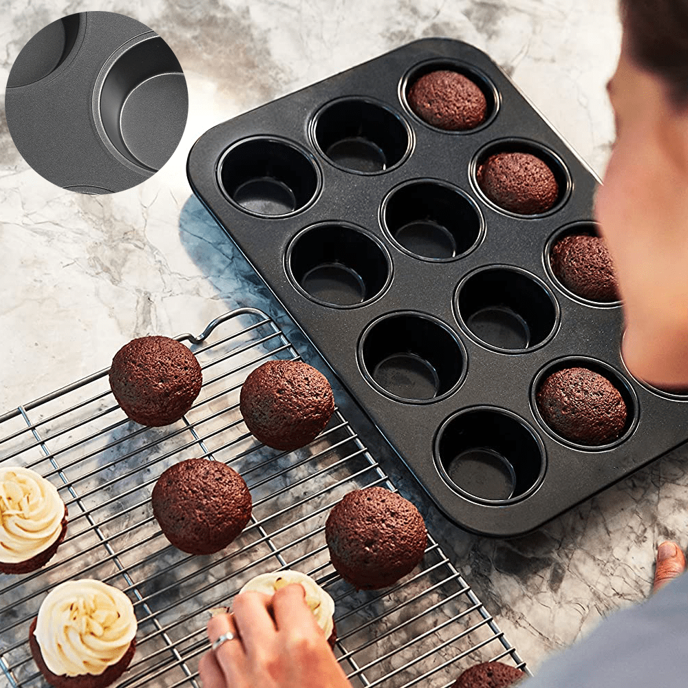 Details about   Masterclass Smart Ceramic 24 x 22 cm Heavy Duty Stacking Muffin Cake Tin Tray 