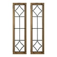 thumbnail image 5 of Kate and Laurel Brenham Rustic Windowpane Panel Wood and Metal Wall Plaques, Set of 2, Rustic Brown and Black, Chic Farmhouse Wall Decor, 5 of 7