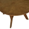 thumbnail image 3 of 32 inch Round Coffee Table, Mid-Century Modern Wood Coffee Table with Cross Legs, Circle Center Table Cocktail Table for Living Room, Apartment, 3 of 7