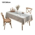 thumbnail image 3 of fastboy Breathable And Easy Care Tablecloth For Café And Party Settings Easy Wash Polyester Dining Table Decoration Accessories grey,1 135*260cm, 3 of 6