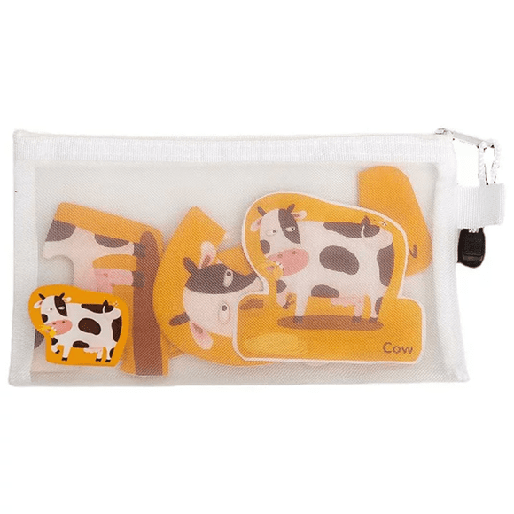 Organizadora De Juguetes De Malla Blanca, Cremallera, Material Poliéster, Para Almacenamiento De Bloques