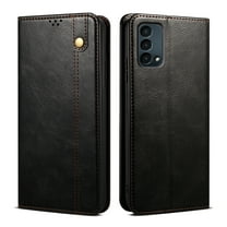 Dteck Case for OnePlus Nord N200 5G,Flip Fold PU Leather Wallet Case with Card Slot Holder & Stand Magnetic Closure Shockproof Protective Cover for OnePlus Nord N200 5G,Black