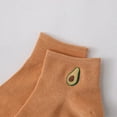 thumbnail image 3 of Zoyueyie 5 Pairs Embroidery Fruit Pattern Creative Ankle Socks Comfortable Cotton Socks Low Cut Socks for Women Girls Ladies, 3 of 11