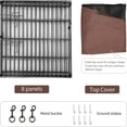 thumbnail image 2 of Foldable Silver Metal Dog Exercise Playpen Gate Fence Dog Crate 8 Panels 30 Inch Height Puppy Kennels with Top Cover for Animals Outdoor Indoor (with top Cover, 8 Panels 30" H), 2 of 6