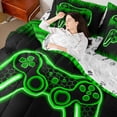 thumbnail image 4 of Castle Fairy Teens Green Gamepads Bedding Comforter Set,Video Game King Bedding Sets, 4 of 8