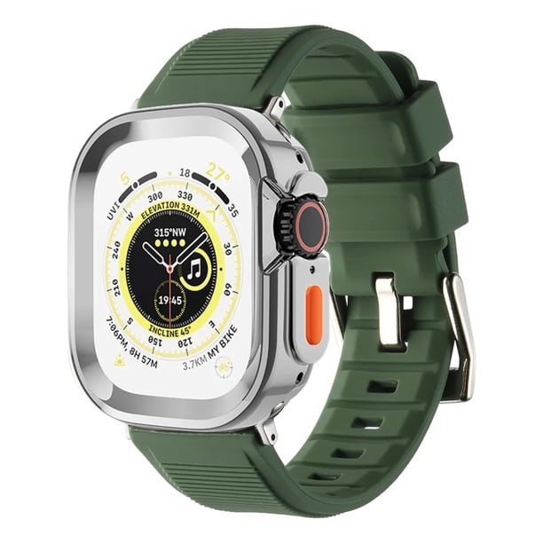 Correa de Silicona para Apple Watch con Funda Anticaída, Compatible con Todas las Series