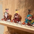 thumbnail image 3 of sunsanly 1 Set Shaking God of Wealth Decoration Bring Fortune Good Luck Chinese God Acrylic Stand Car Home Office Desktop Ornament New Year Spring Festival Gift, 3 of 8