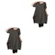 thumbnail image 1 of Vestido suelto femenino manga corta primavera verano bata Cuello Irregular Casual color sólido Sonducket, 1 of 6