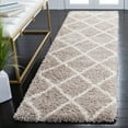 thumbnail image 3 of SAFAVIEH Hudson Jackson Trellis Shag Area Rug, Beige/Ivory, 7' x 7' Square, 3 of 9