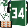 thumbnail image 1 of Carpeta para tarjetas de baloncesto KivolFun de 900 bolsillos, verde #34, 1 of 6
