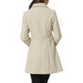 thumbnail image 3 of INSPIRE CHIC Manteau Trench Long d'Hiver Classique pour Femme à Simple Boutonnage avec Poches P Beige, 3 of 6