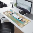 thumbnail image 2 of Sea Shell Mouse Pads Pad Mouse Waterproof Non Slip For Office Home Work Gaming Table Tables Mousepad Rubber Base Mousepad with Stitched Edges 31.5x11.8inches, 2 of 7