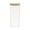 B, variant on Tall Clear Airtight Food Storage Jar with Sealing Wood Lid | Spaghetti Pasta & Pantry Organization Container | Kitchen Grain & Cereal Dispenser | 1-Pack