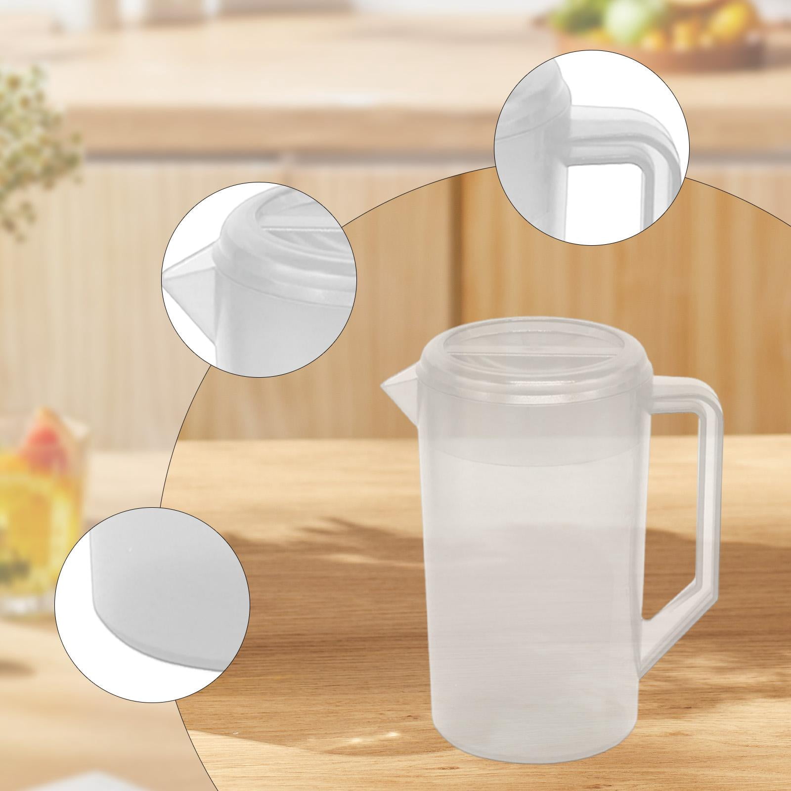 Zxpjkyu Water Jug Pitcher Easy to Clean Easy to Fill with Handle and Lid Kettle Iced Tea Clear