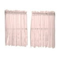 thumbnail image 1 of Cortinas de encaje transparente de varilla o cortinas de Rosa-2 niveles-74x61cm Zulema Niveles de ventana de encaje bordado, 1 of 8