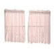 thumbnail image 1 of Cortina de café de encaje, cenefa transparente para ventana, cortina de cocina con girasoles bordados Rosa-2 niveles-74x61cm, 1 of 9