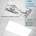 thumbnail image 4 of 4 Pack Oriental Chinese-style Fluorescent Light Covers for Ceiling Lights Abstract Nature Landscape Ink Painting Magnetic Ceiling Light Covers Overhead Light Filters for Office Classroom Home, 4 of 9