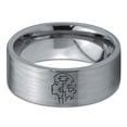 thumbnail image 2 of Grey Mens Rings Gamer Tungsten Groomsmen Gifts Custom Jewelry America Doctor Gift for Mom, 2 of 7