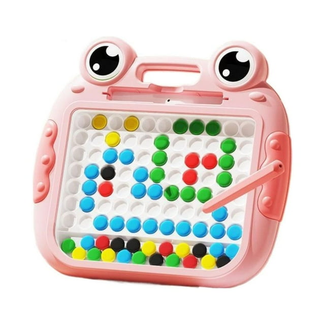Magnetic Drawing Board, Frog Magnet Beads Doodle Board, Educational Magnetic Toy for Kids, Preschool Learning Creativity Activity Boys, Fun Drawing Writing Play