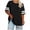 Black, variant on Womens Plus Size Tops Summer Loose Fit Tee Shirt Striped Colorblock Short Sleeve Crewneck T-shirts XL-5X (XL, Black)