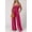 Deep Rose, variant on Smocked Square Neck Wide Leg Jumpsuit with Pockets