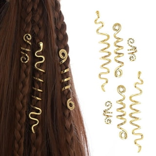 Large Gold Hair Beads