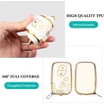 thumbnail image 4 of Key Fob Cover Compatible with Lexus RX350 RX450 GX460 LX570 CT200h ES350 GS300 GS430 GS450h GS460 IS250 IS350 LS460 2009-2015 Keychain Case Holder Protector,Gold/White, 4 of 6