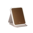 thumbnail image 2 of Todaioua Travel Makeup Mirror, Portable LED Lighted Makeup Mirror, Rotation Touch Screen Vanity Mirror, 60 LEDs, 3-Color Dimmable Lighting, Rechargeable Tabletop Folding Cosmetic Mirror, 2 of 7
