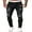 Black, variant on Gureui Men's Stretch Skinny Ripped Jeans, Super Comfy Distressed Denim Pants with Destroyed Holes