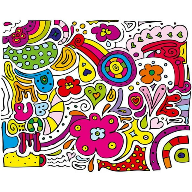 Brewster Home Fashions DM907 Papier Peint Paix Amour - 63 Po.