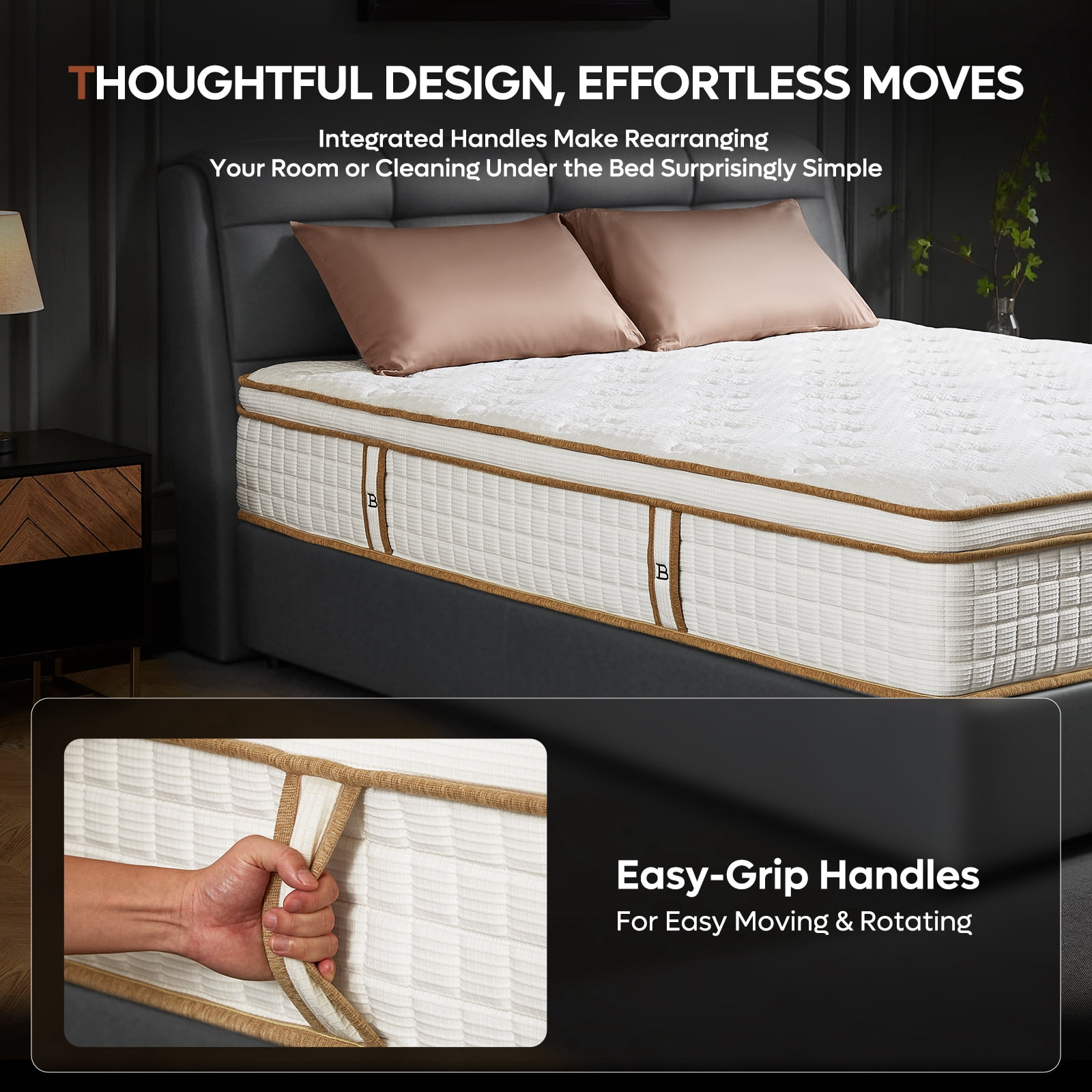 Bestier 14" King Size Memory Foam Mattress for Back Pain Pressure Relief | Hybrid Cooling Gel Bed in a Box with Lumbar & Hip Support | Tencel Fabric| Edge Reinforcement | Motion Isolation