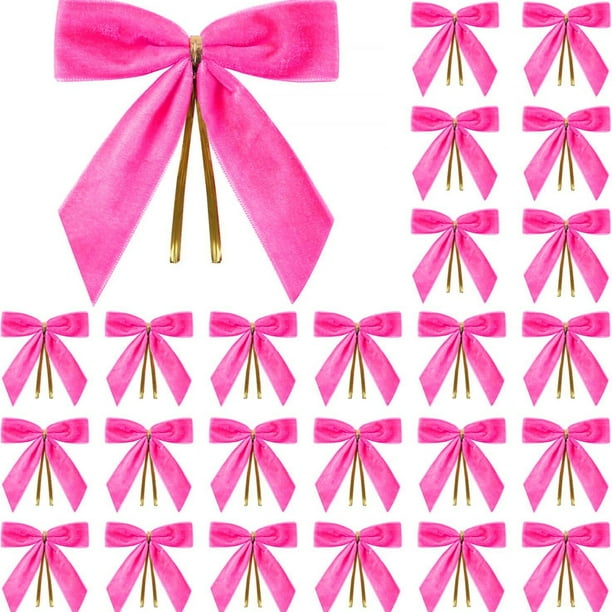 25 Lazos Navideos Pequeos De Terciopelo Burdeos, Ideales Para Decorar Coronas De Rbol De Navidad, Envolver Regalos, Bodas, Bolsitas Para Dulces, Repostera Y Decoracin Del Hogar. 12, 7, UKHBMC
