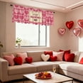 thumbnail image 4 of YingYouFu Valentine Curtain Valance Pastel Hearts Valance 53.94 x 17.72 Inch Short Window Treatment for Farmhouse Wedding, 4 of 6