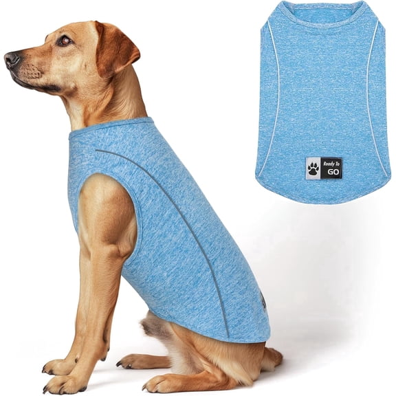 KYEESE Reflective Dog Shirt, Lightweight Quick Dry T-Shirt for Small Medium and Large Dogs, Blue, 3XL