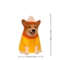 thumbnail image 7 of Gunhay Lighted Candy Corn Corgi Statue, 11.81" Cute Corgi Dressed in Candy Corn Costume, Handcrafted Resin Halloween Figurine with Glow, 7 of 7