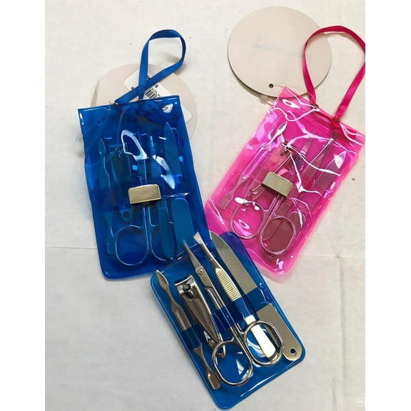 Twelvenyc Mani On Point Clippers File Tweezers 5 Piece Nail Set, Blue