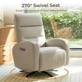thumbnail image 4 of ReNest Triple-Motor Power Recliner with 270° Swivel, Italian Modern Design, USB & Type-C Charging,Cream, 4 of 21