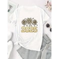 thumbnail image 2 of Camiseta informal de manga corta con estampado de letras 2025, de algodón con cuello redondo y elasticidad media para mujer, cómoda para verano, ideal para practicar deportes de ocio., 2 of 7