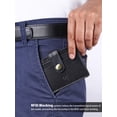 thumbnail image 5 of FOXHACKLE Men's Slim Minimalist Key Ring Leather Card Holder Wallet RFID Blocking | Full Grain Leather Card Case Wallet for Men | Front Pocket Business Leather Card Holder (Black Color), 5 of 7