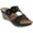 Black, variant on Good Choice Womens RITA Faux Leather Rosette Wedge Sandals